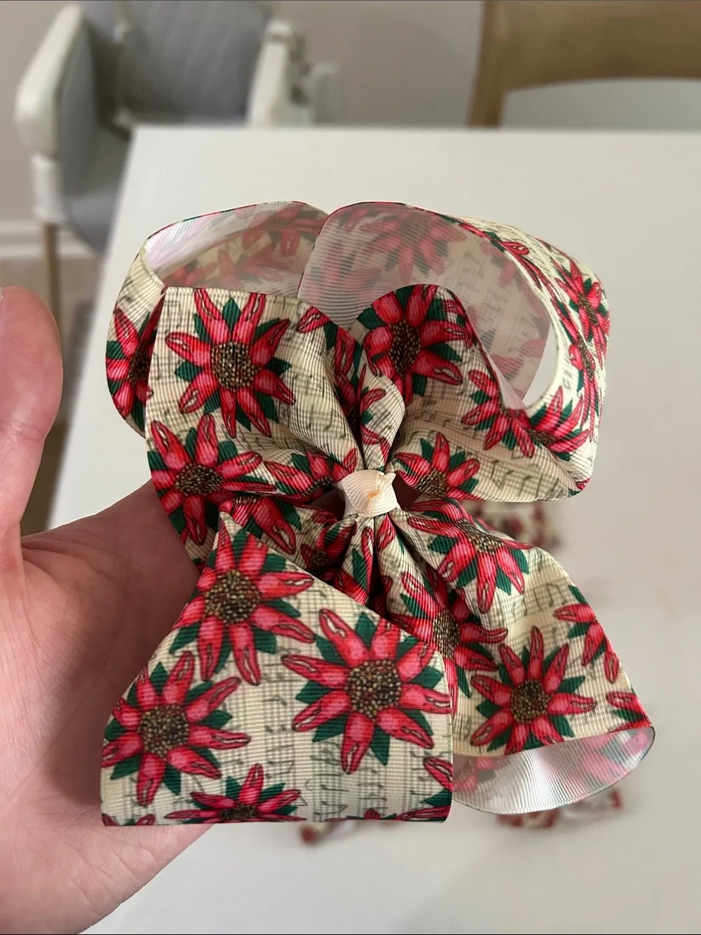 Holiday Poinsettia Kids Hair Bow Bundle